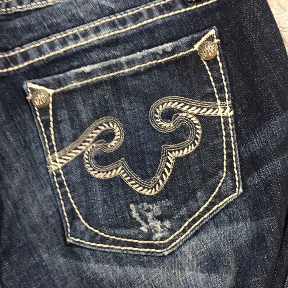 ReRock 5 pocket, distressed, Boot cut, Size 6S - Picture 6 of 9